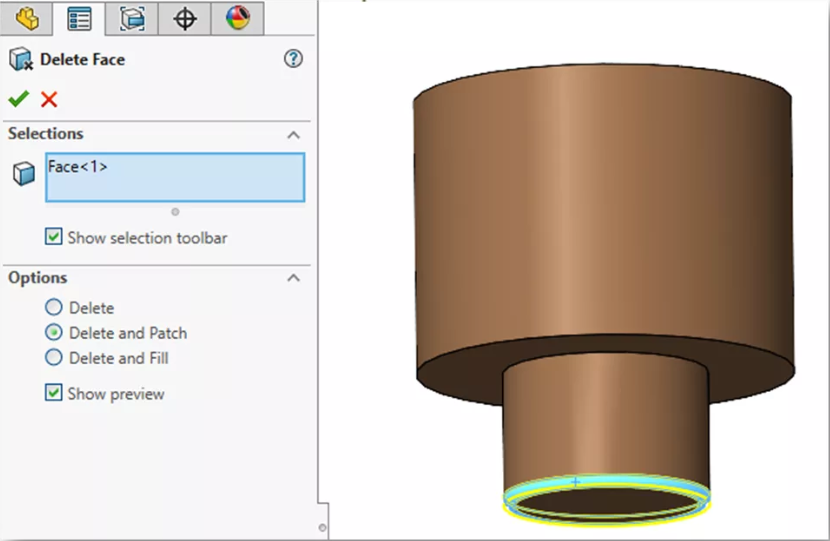 关于SolidWorks快速提升效率的小工具 | 移动面和删除面